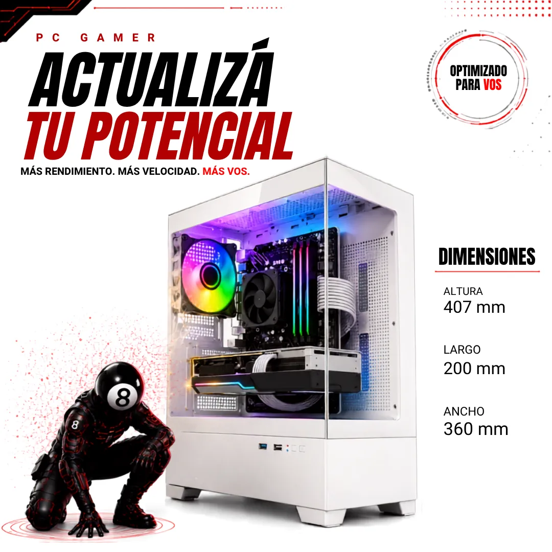 Noxi Gaming Pc Amd Ryzen 7 5700g | 16 Gb | 480gb | Monitor 27 180hz