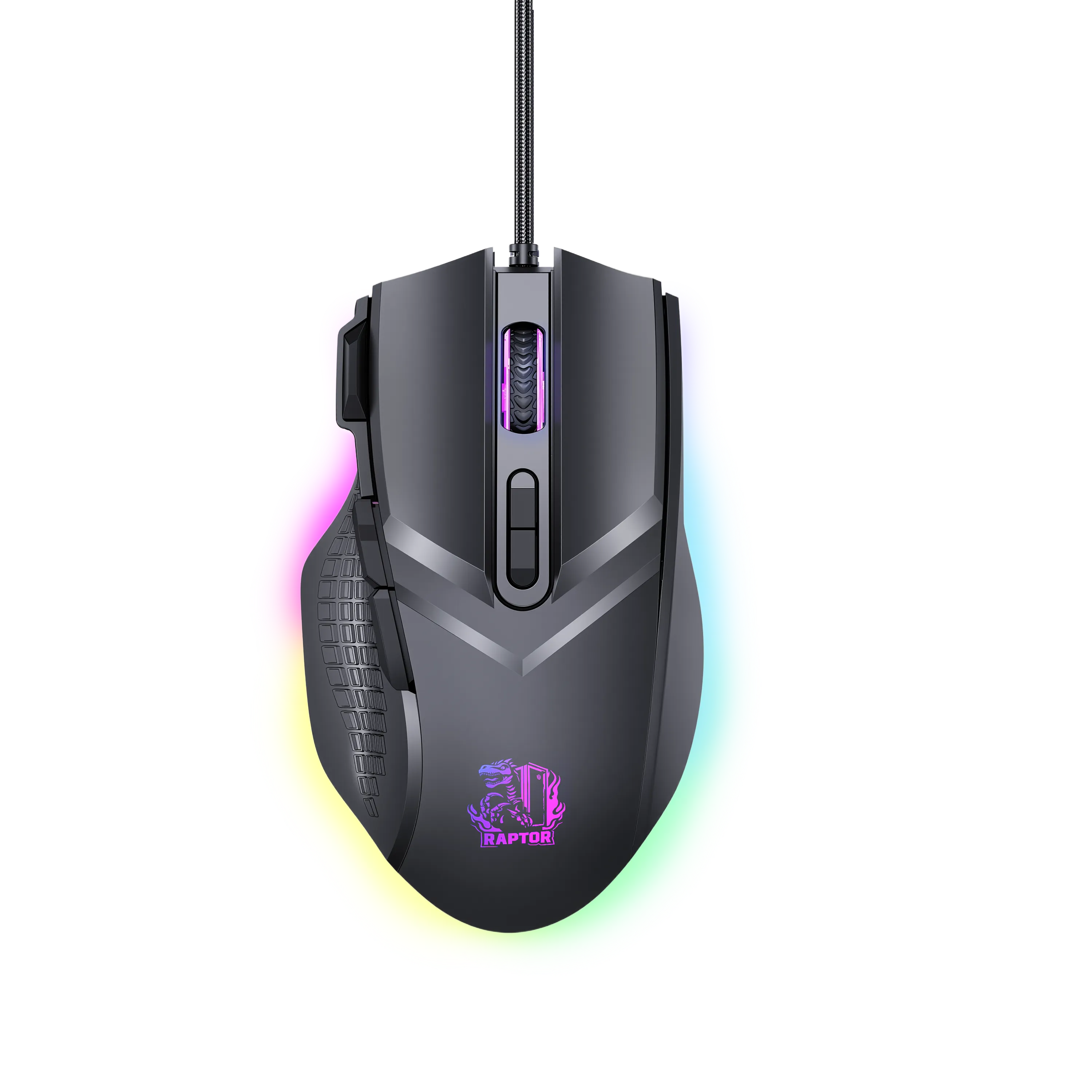 Combo Gamer Raptor Teclado Membrana 104 Teclas + Mouse Rgb 7200dpi + Mouse Pad S + Auricular 3.5