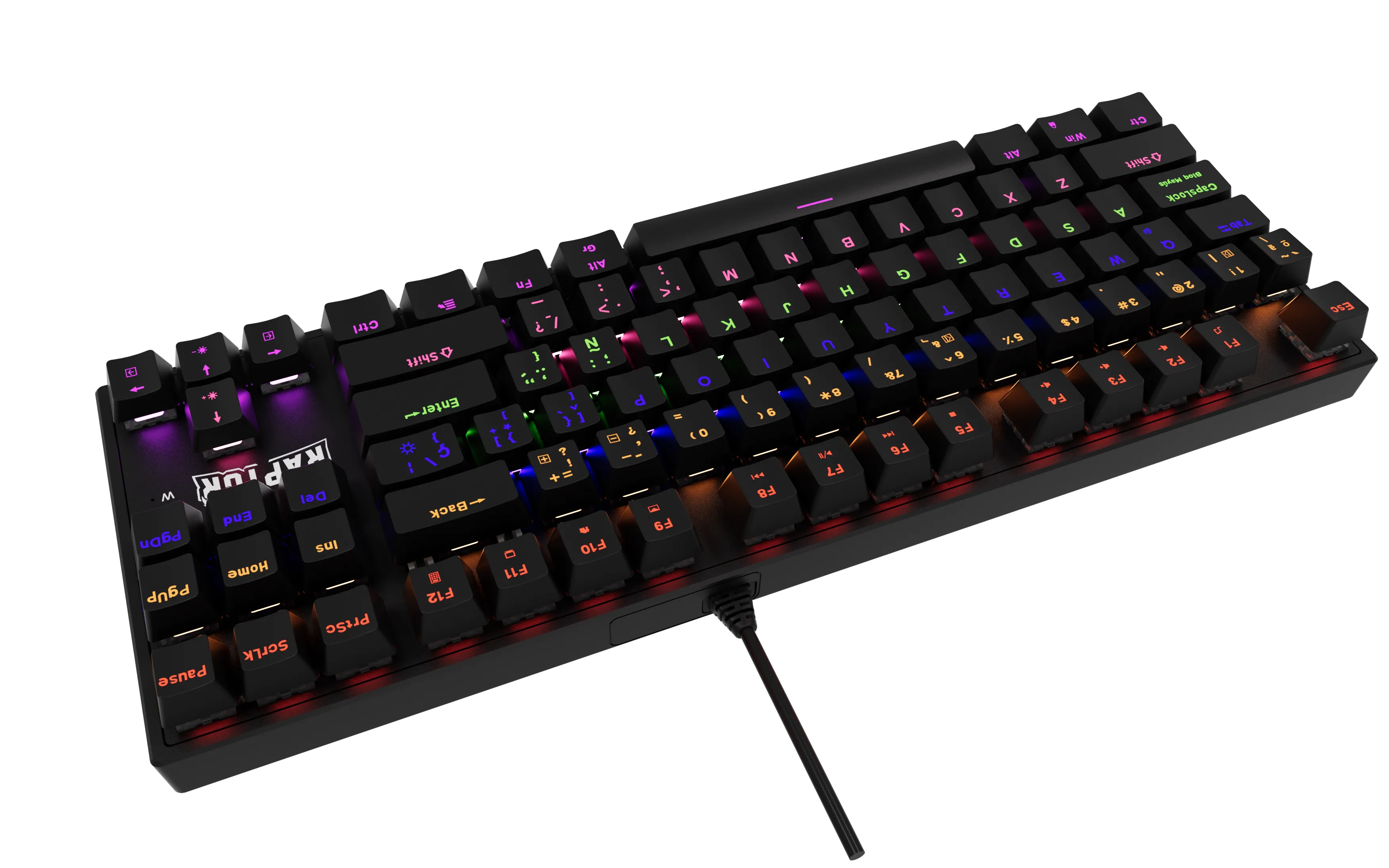 Combo Gamer Raptor Teclado Mecanico 87 Teclas + Mouse Rgb 7200dpi + Mouse Pad S