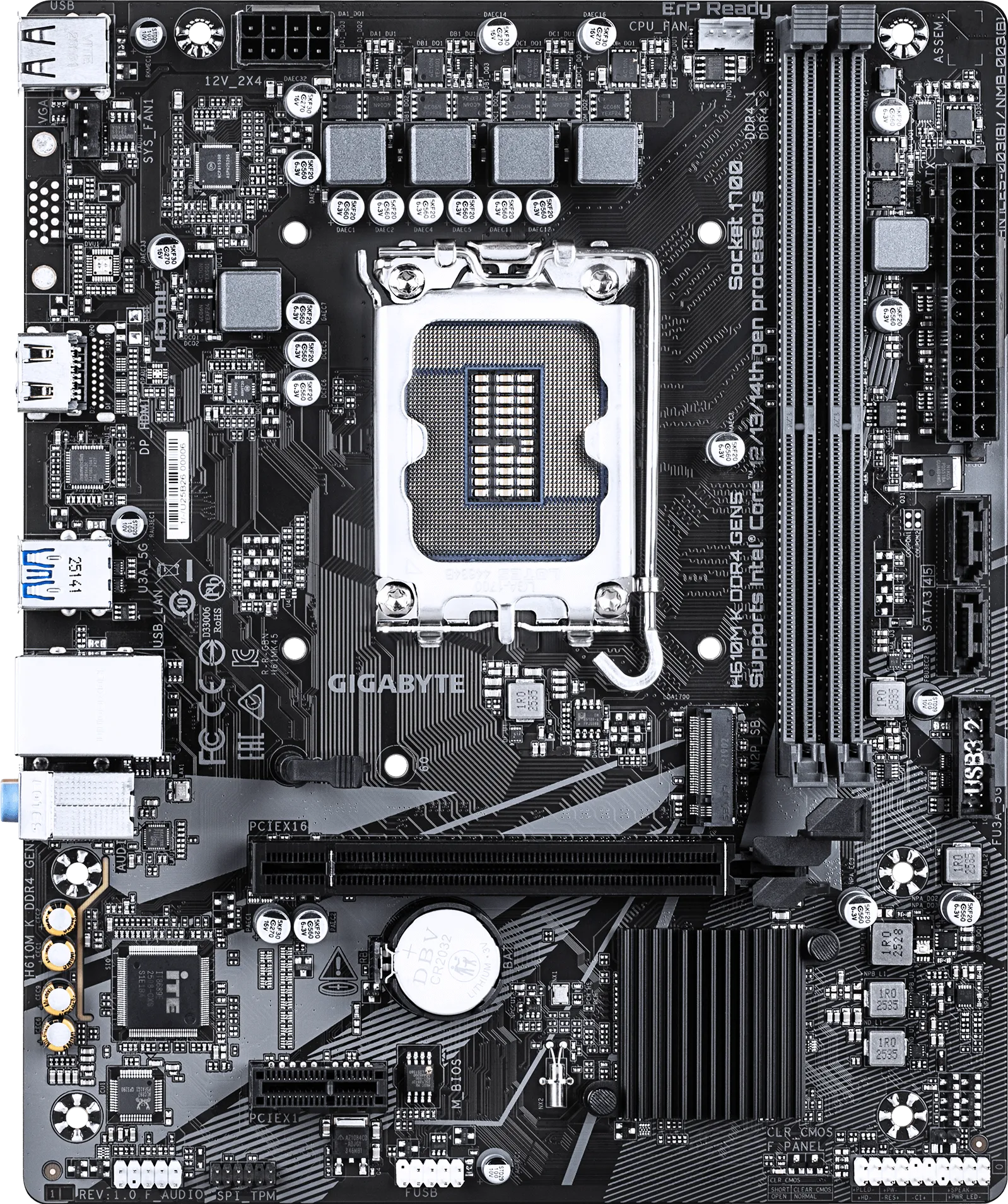 MOTHER GIGABYTE H610M K DDR4 GEN 5 LGA1700 DDR4-DDDR5