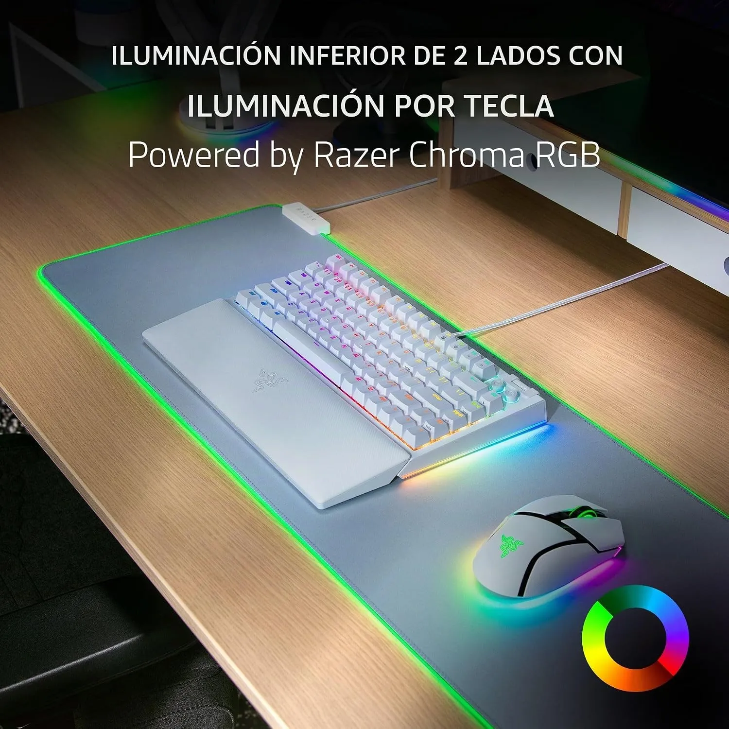 Teclado Mecanico Gamer Razer Hot-swap Blackwidow V4 75-por-ciento White