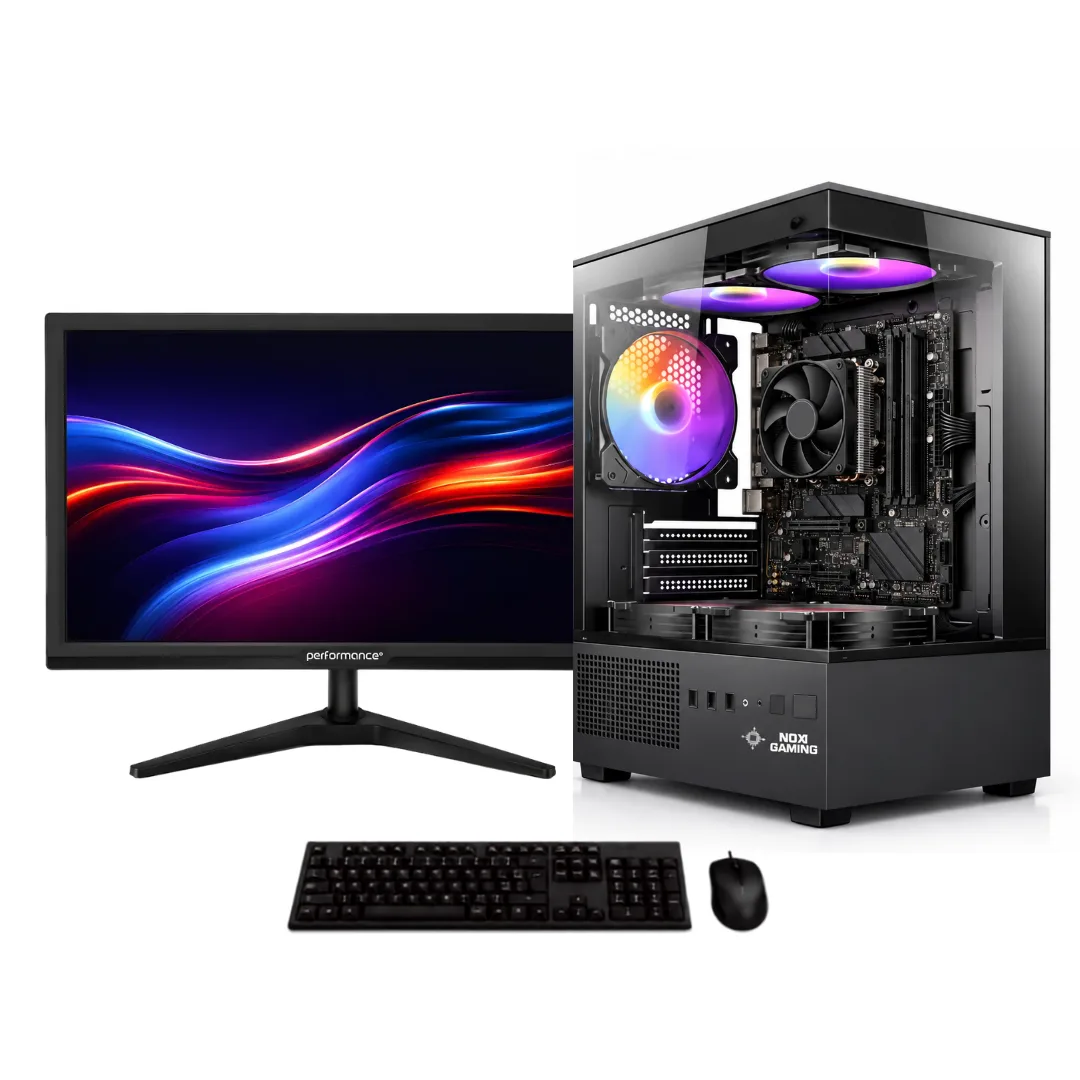 NOXI GAMING PC AMD RYZEN 7 5700G  16 GB  480GB  WIFI  MONITOR PERFORMANCE 24" 75HZ