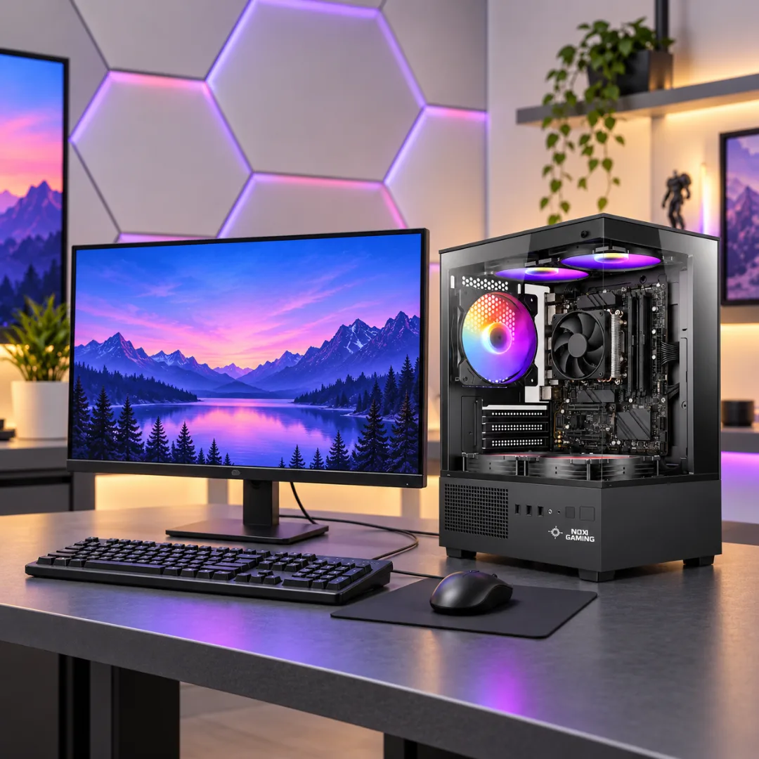Noxi Gaming Pc Amd Ryzen 7 5700g | 16 Gb | 480gb | Wifi | Monitor Performance 24
