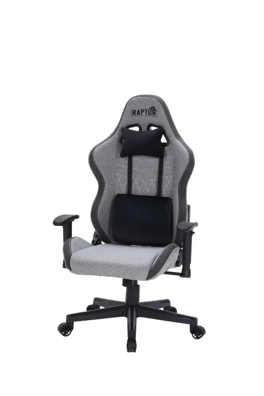 Silla Gamer Raptor Throne R1 Tela Gris — foto 3