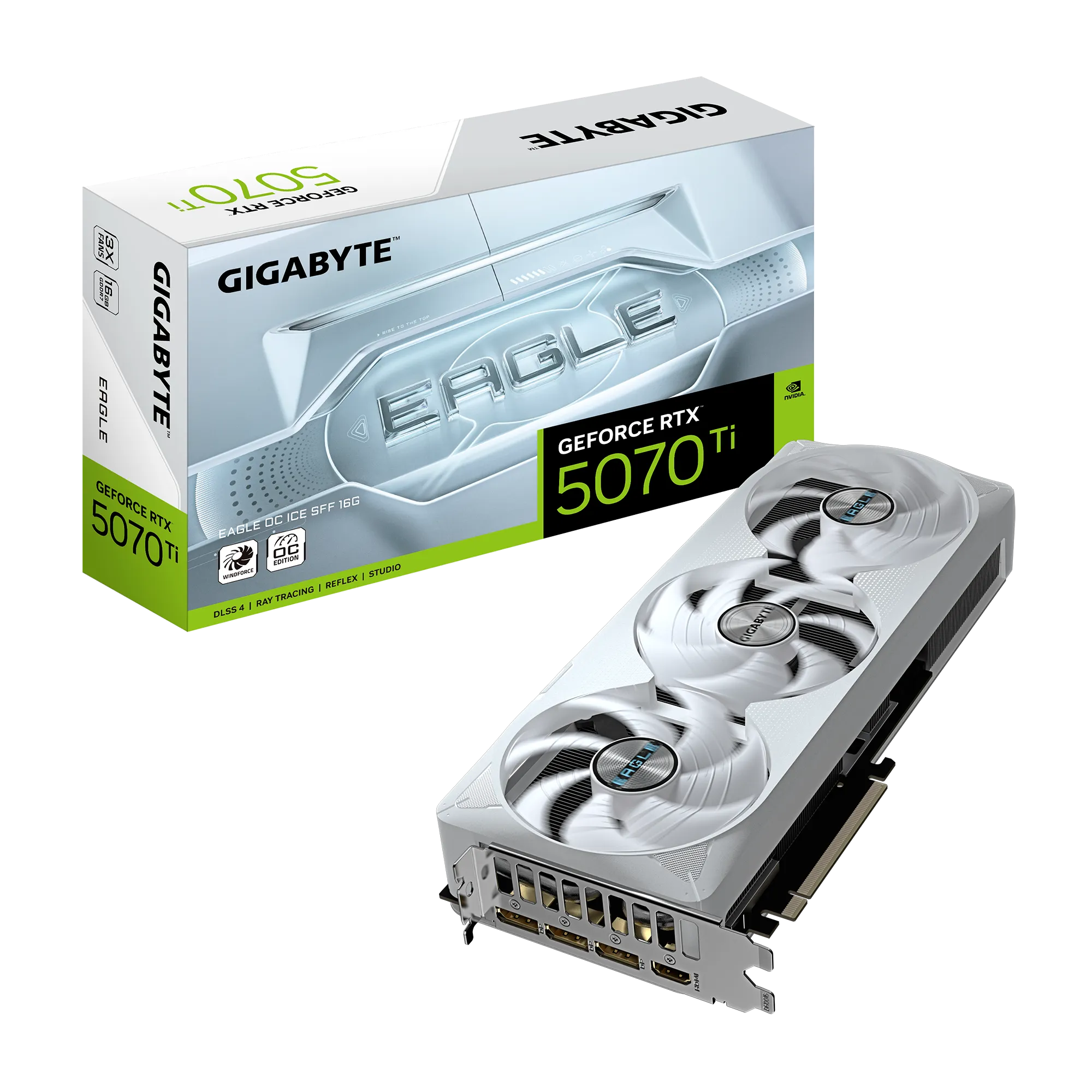 Placa De Video Gigabyte Eagle Geforce Rtx™ 5070 Ti Eagle Oc Ice Sff 16gb