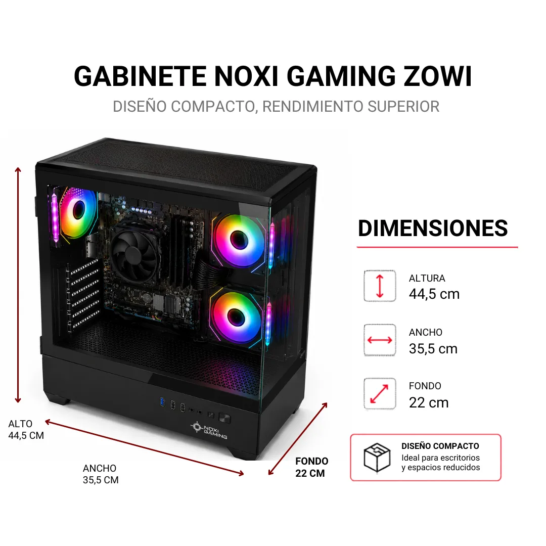 Noxi Gaming Pc Amd Ryzen 5 5500 | 16 Gb | 480 Gb | Rtx 3050
