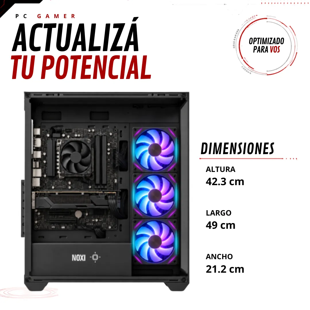 Noxi Gaming Pc Amd Ryzen 7 5700g | 16 Gb | 480gb | Wifi