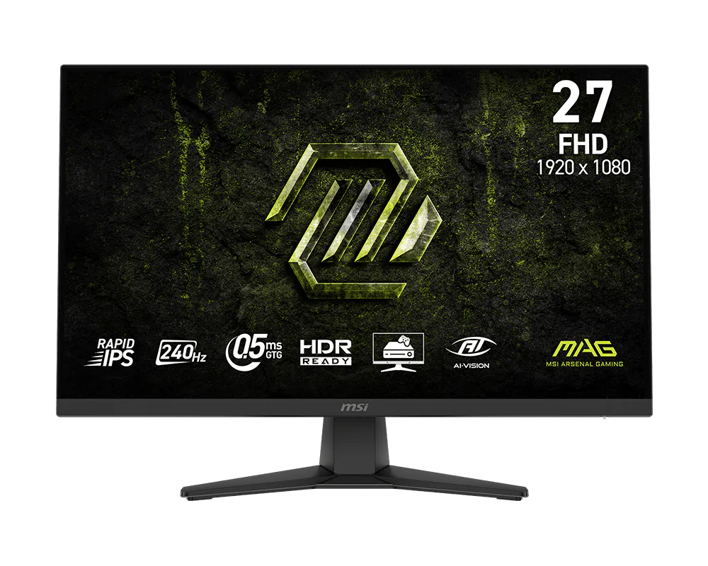 MONITOR GAMER MSI 27" MAG 272F FHD RAPID IPS 240HZ 0.5MS
