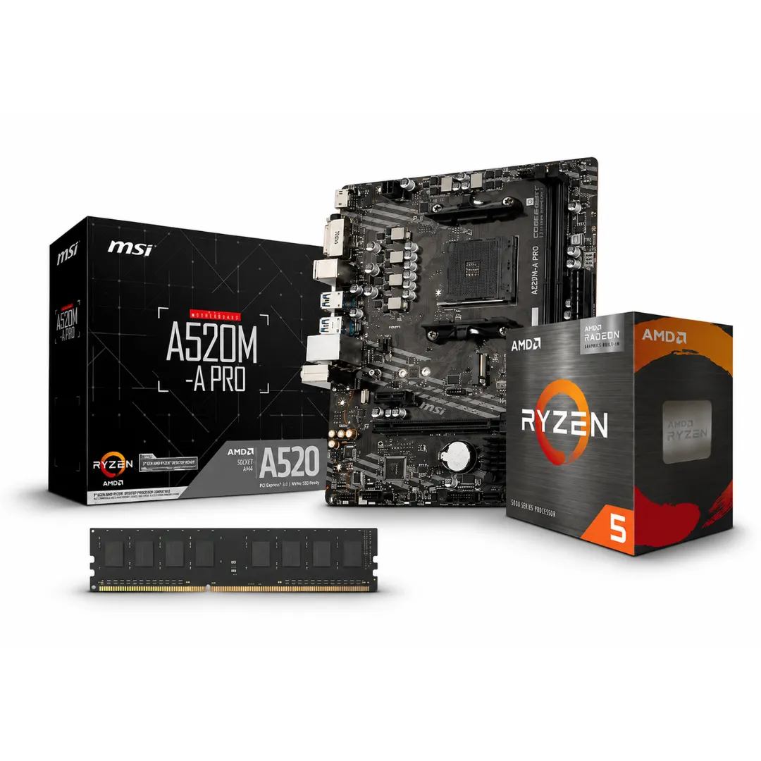 COMBO ACTUALIZACION AMD RYZEN 5 5600GT  A520  16 GB