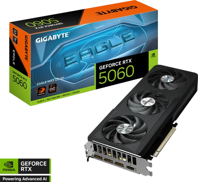 PLACA DE VIDEO GIGABYTE GEFORCE RTX™ 5060 EAGLE MAX OC 8GB