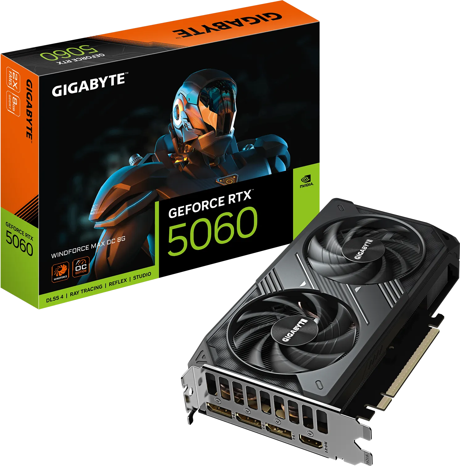 PLACA DE VIDEO GIGABYTE GEFORCE RTX™ 5060 WINDFORCE MAX OC 8GB
