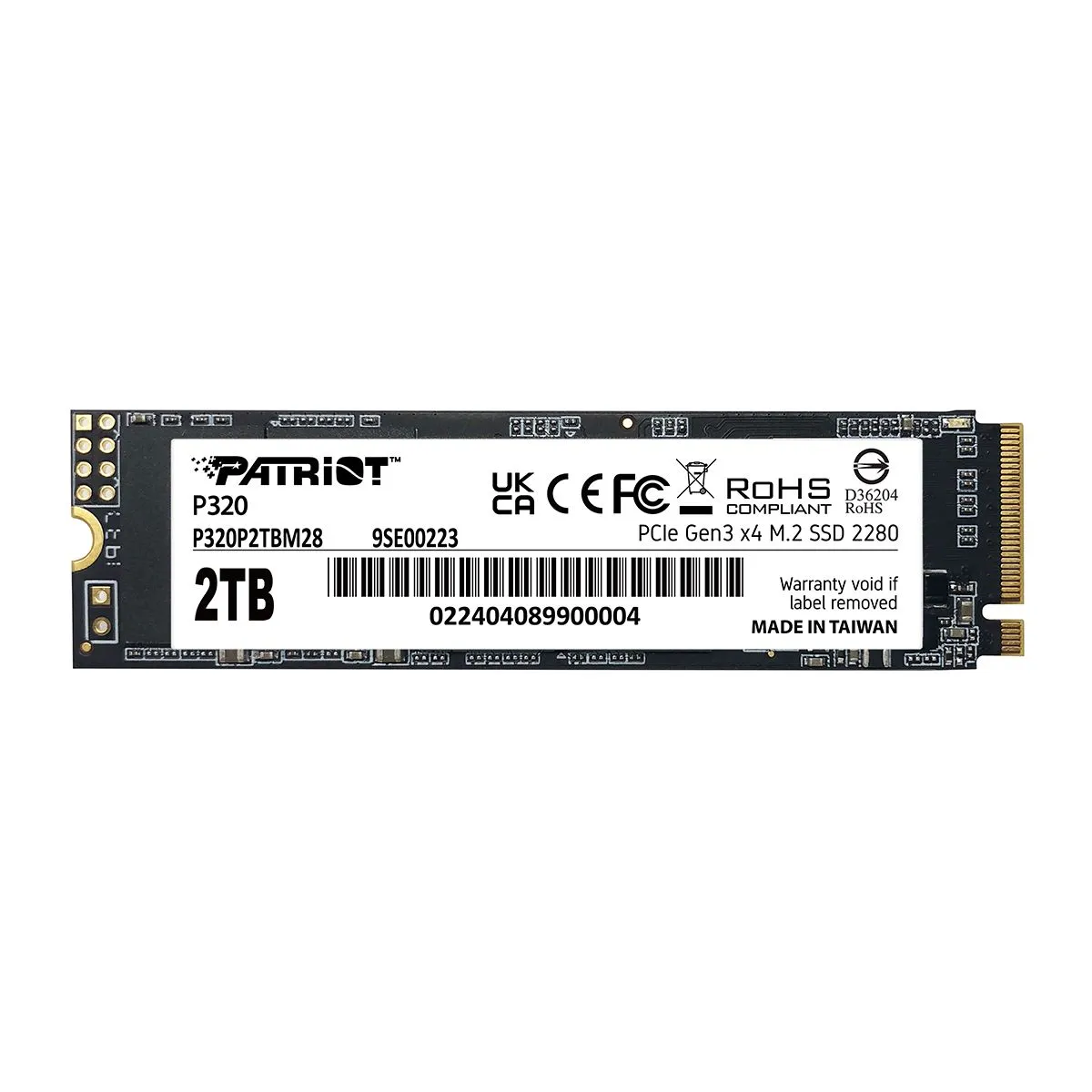 DISCO SOLIDO SSD PATRIOT P320 2TB PCIE GEN3 X4 M.2 2280
