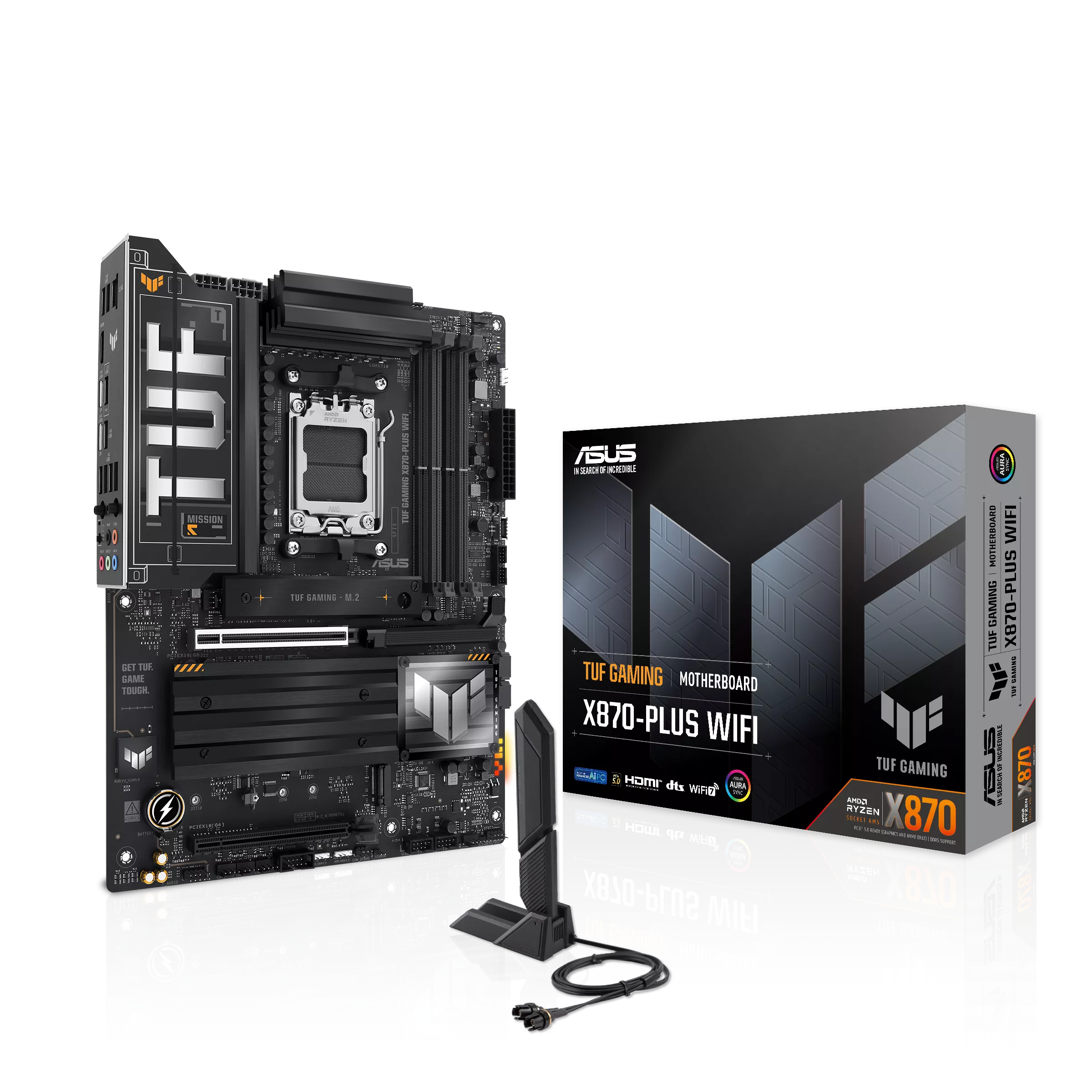 Motherboard Asus Tuf Gaming X870-plus Wifi Box Atx Am5-ddr5