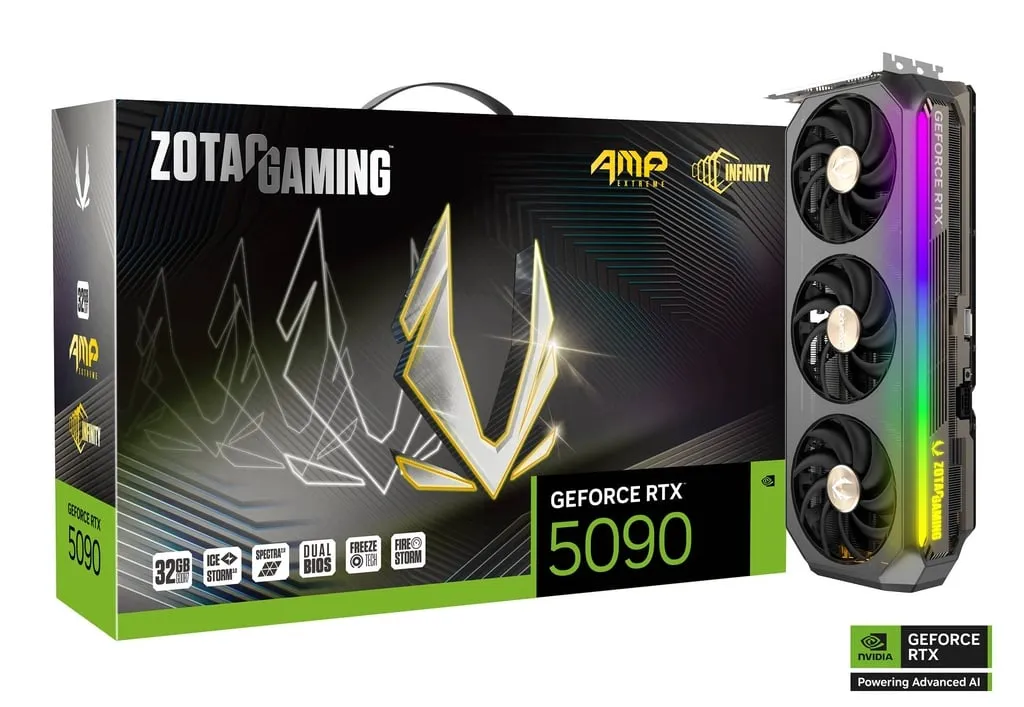 PLACA DE VIDEO ZOTAC GAMING GEFORCE RTX 5090 AMP EXTREME INFINITY 32GB