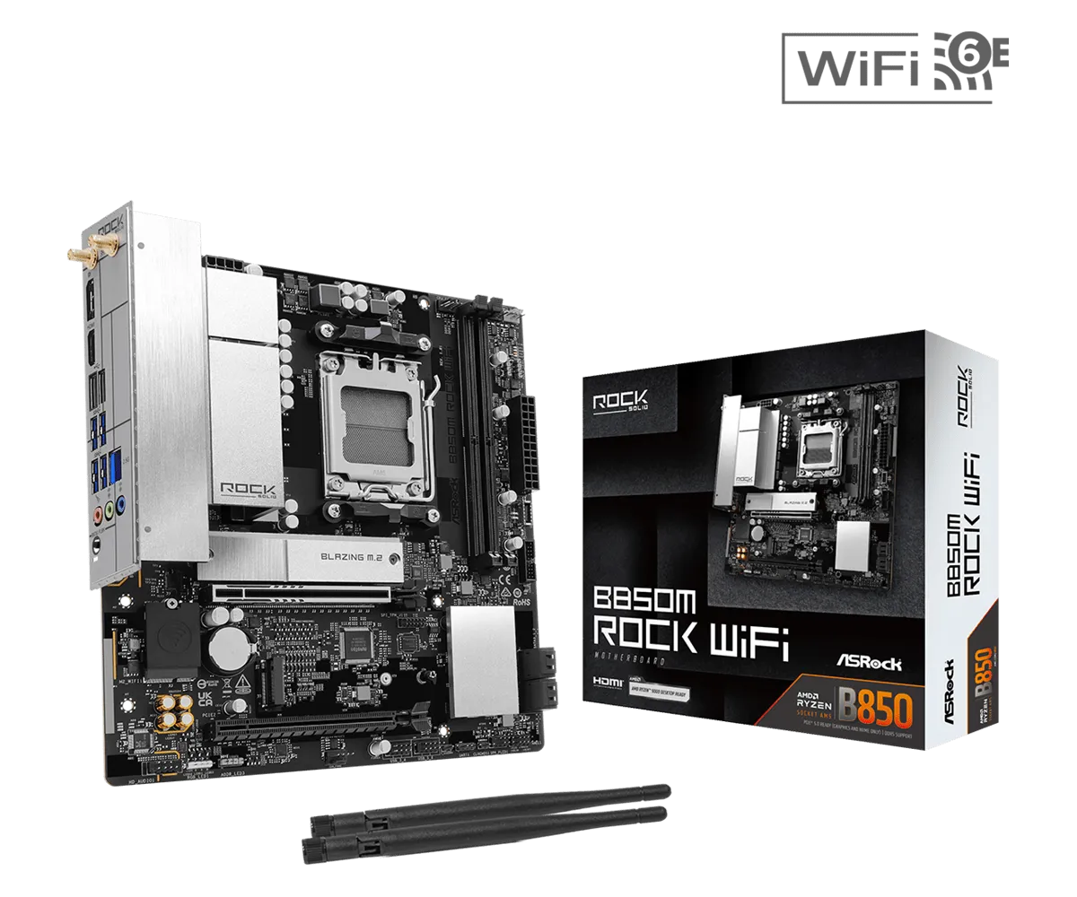 MOTHERBOARD ASRCOK B850M ROCK WIFI