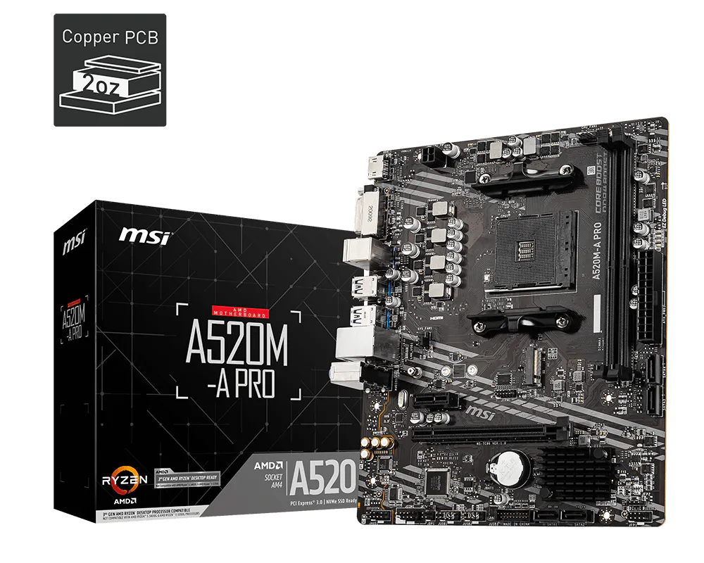 MOTHER MSI A520M-A PRO AM4