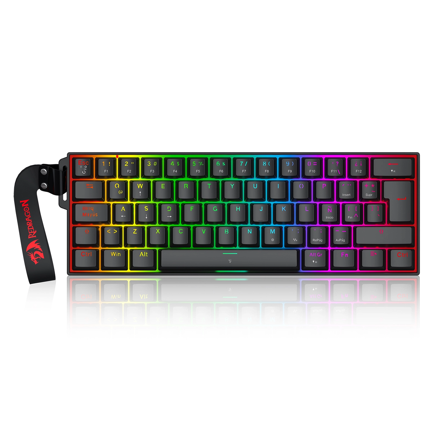 Teclado Redragon Fizz K617 Magnetico 60-por-ciento Negro