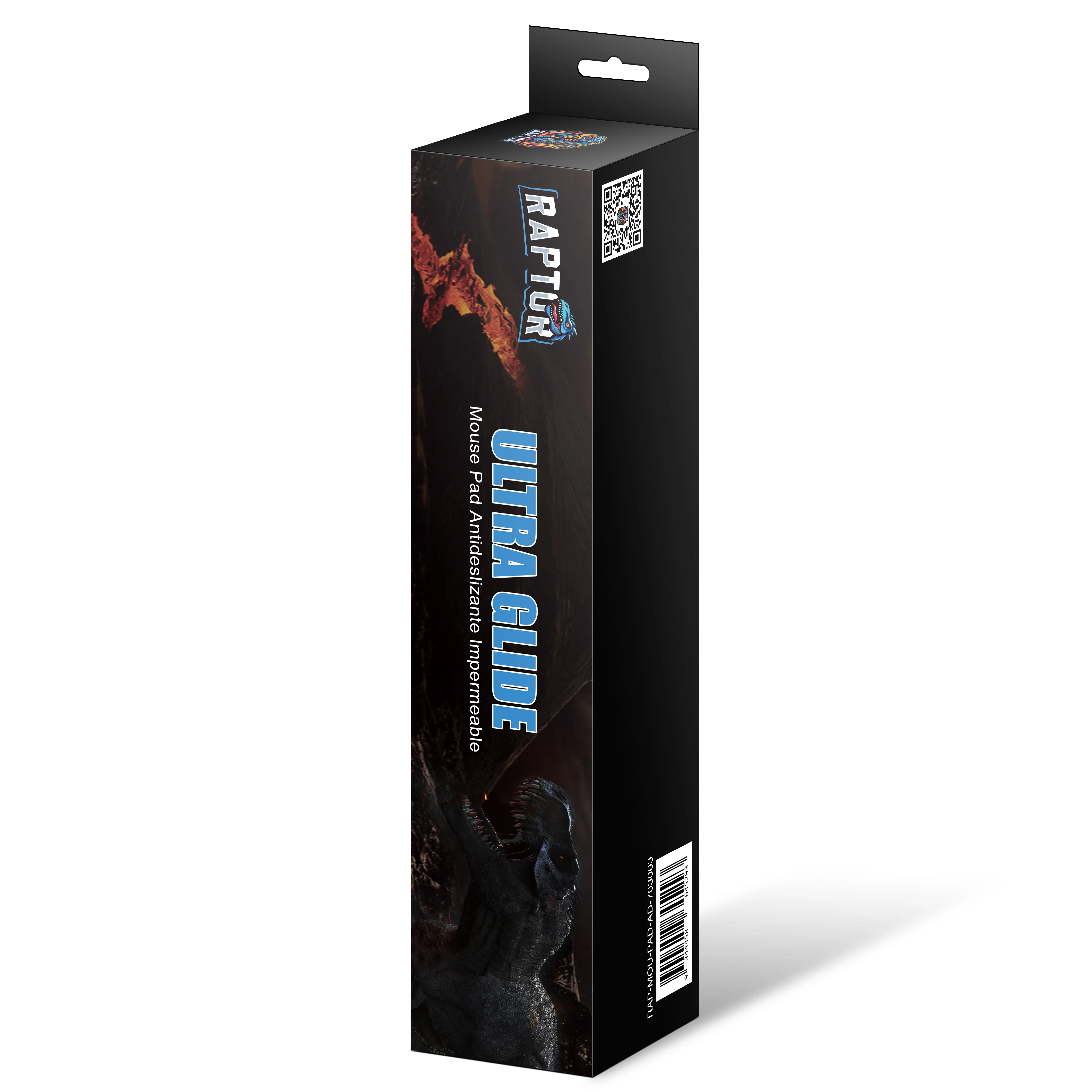 Mouse Pad Gamer Raptor Ultra Glide Antideslizante Impermeable L (700x300x3mm)