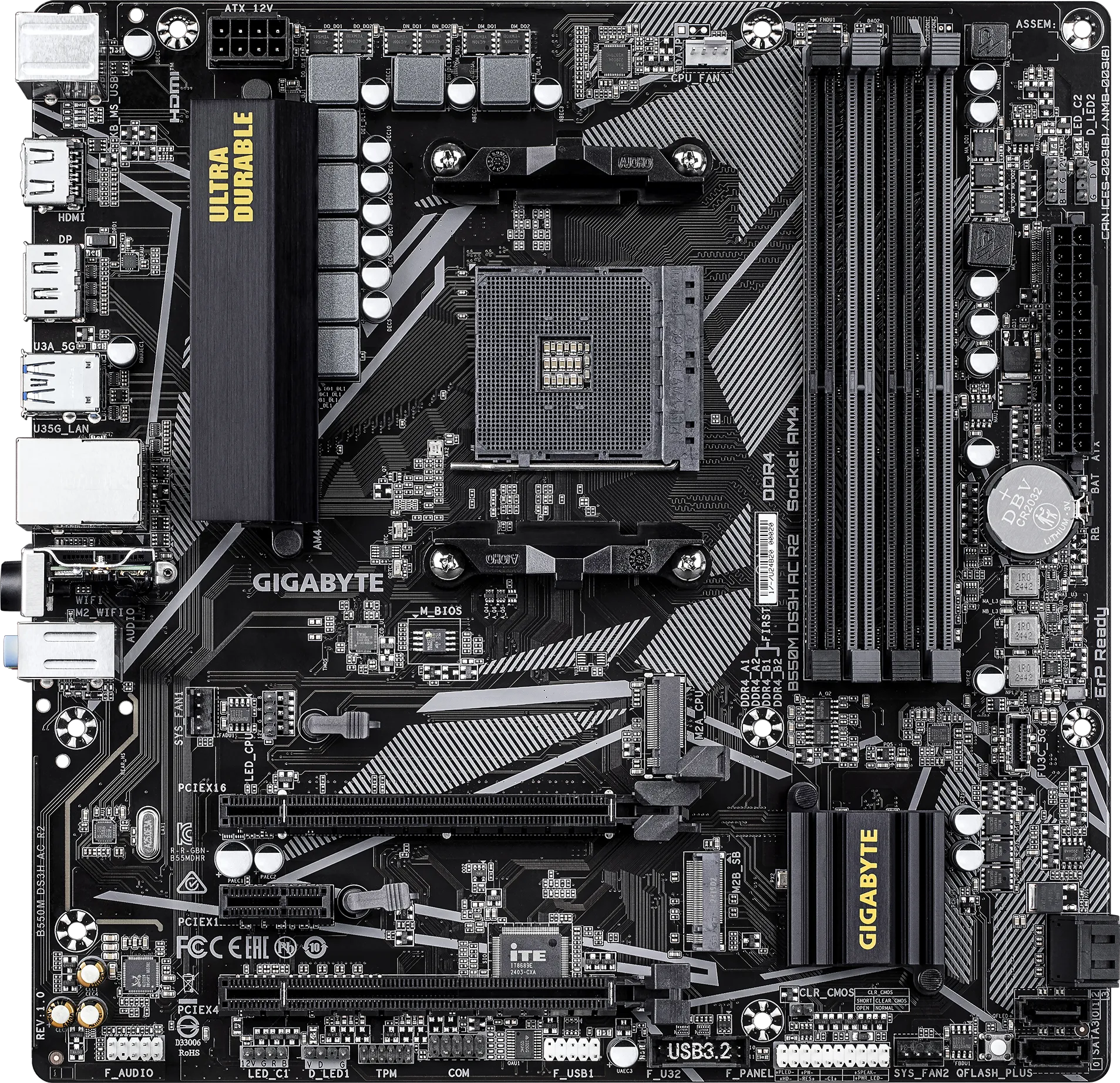 Motherboard Gigabyte B550m Ds3h Ac R2 Am4-ddr4