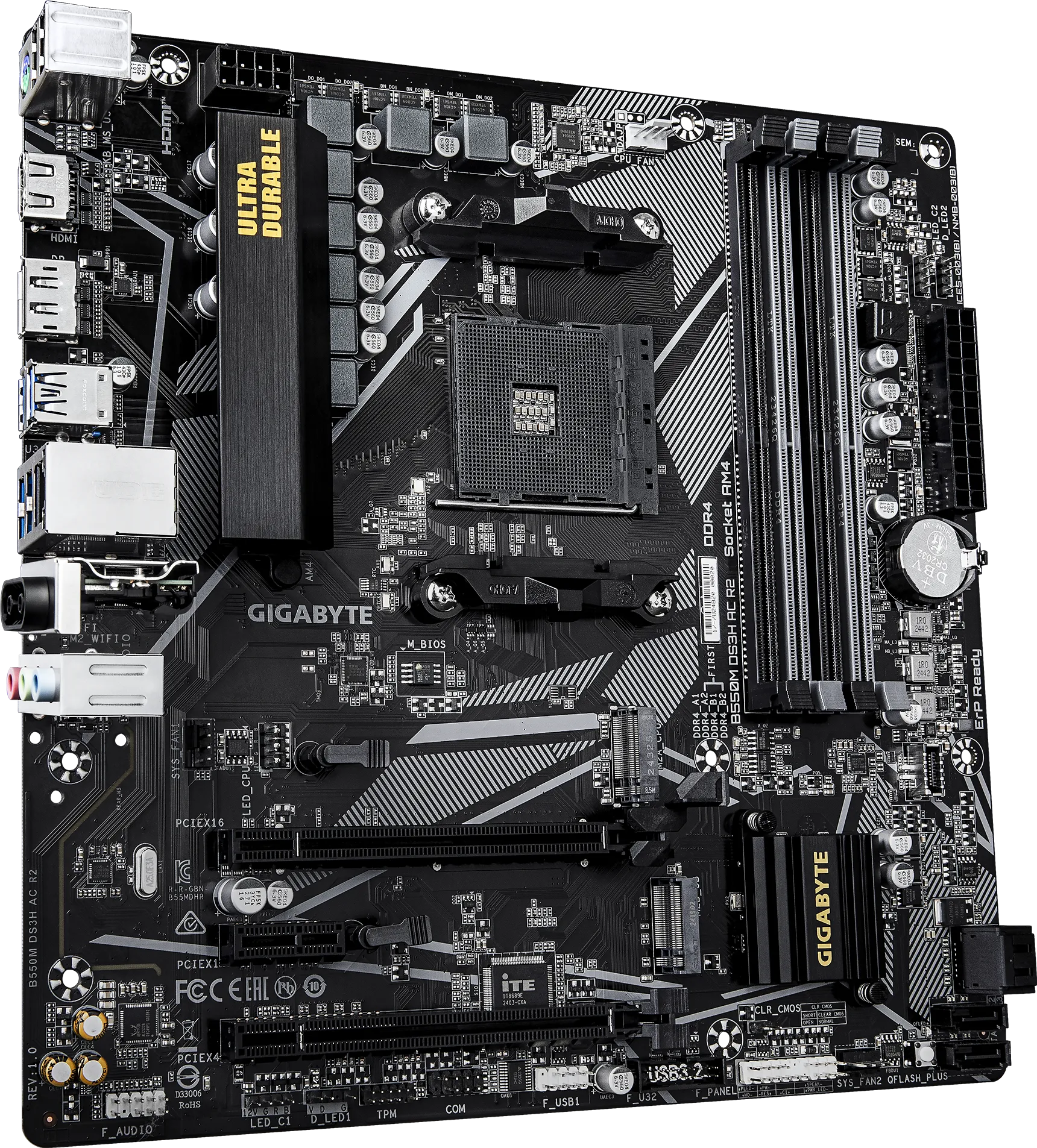 Motherboard Gigabyte B550m Ds3h Ac R2 Am4-ddr4