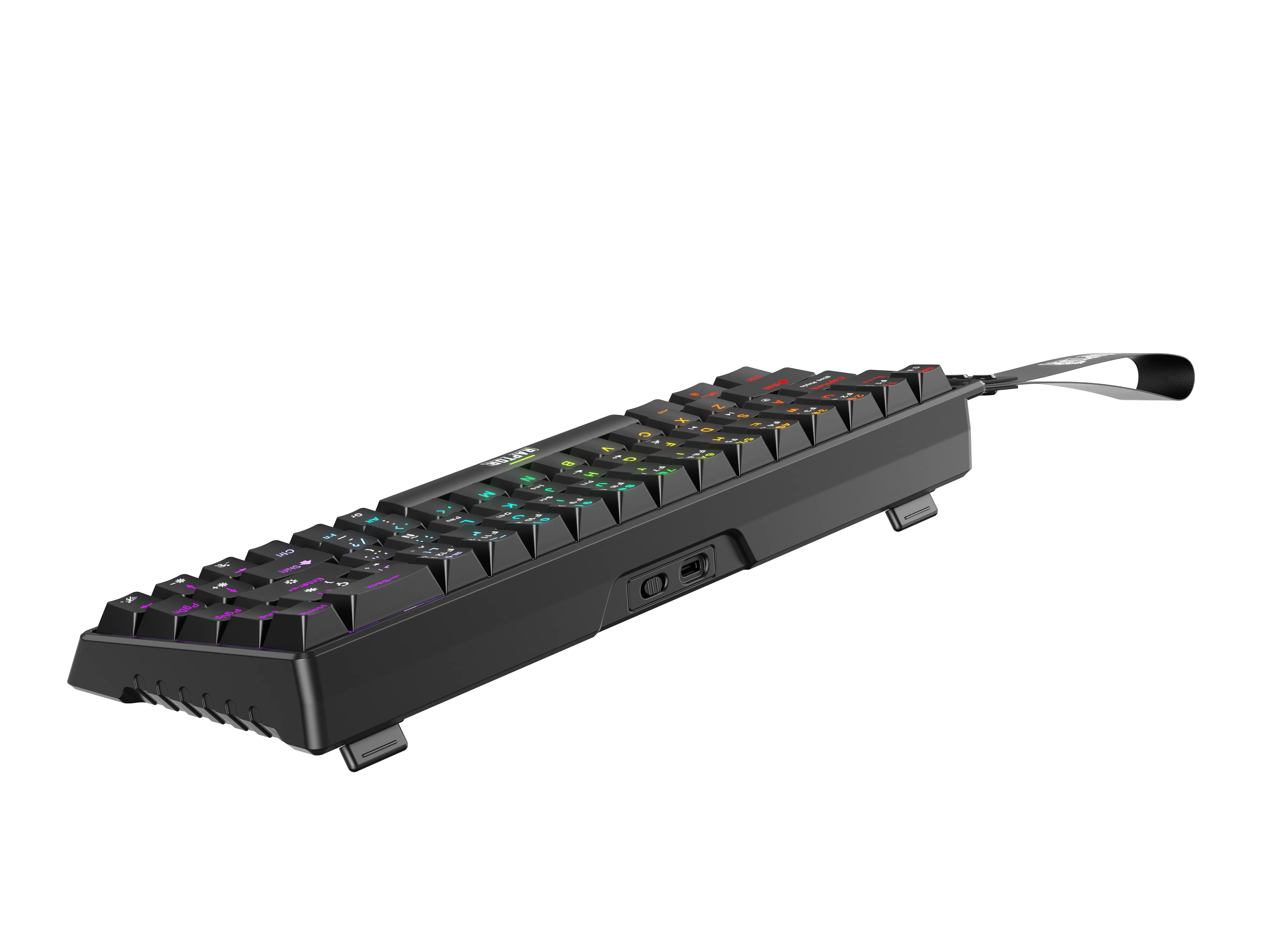 Teclado Gamer Raptor Fireclaw M68 Magnetico Rgb Switch Red Outemu