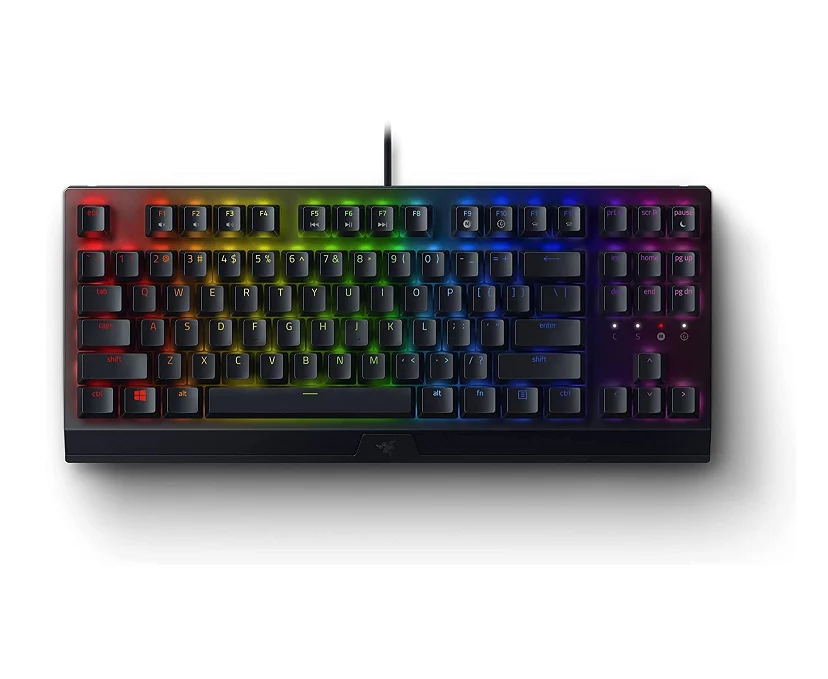 TECLADO RAZER BLACKWIDOW V3 TENKEYLESS MECHANICAL YELLOW SWITCH US LAYOUT