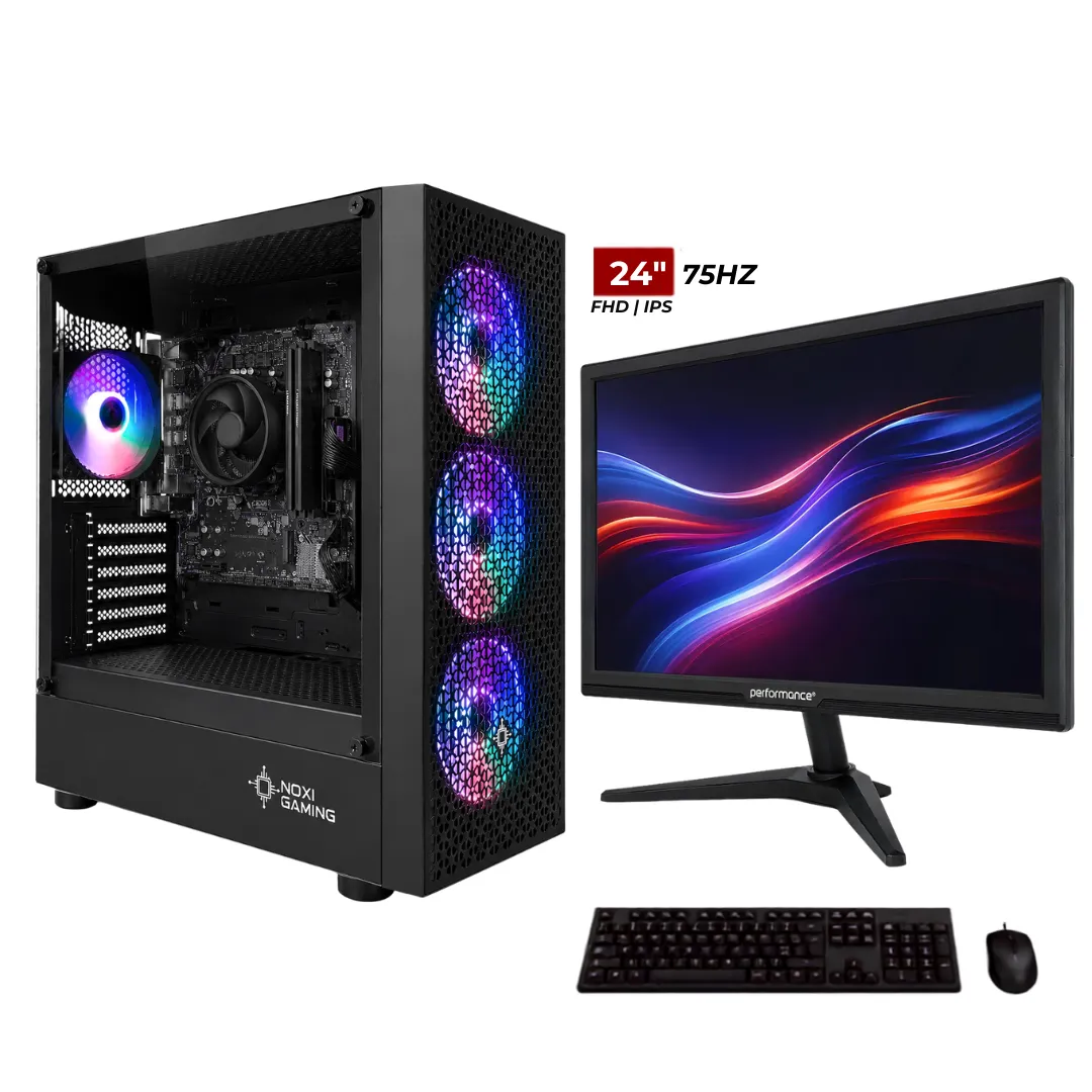 Noxi Gaming Pc Amd Ryzen 5 5600g | 16 Gb | 480 Gb | Monitor Performance 24" 75hz
