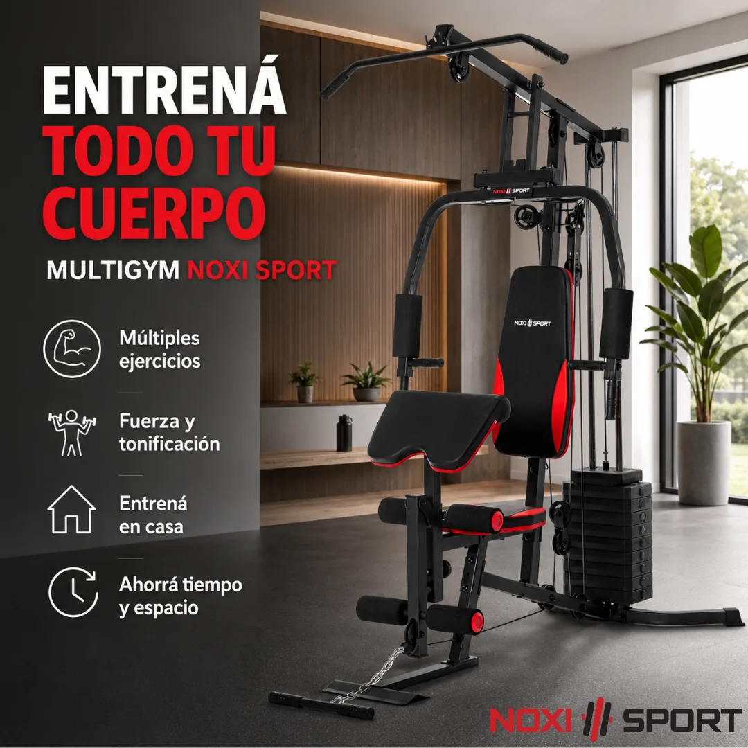 Multigimnasio Noxi Sport 50kg - Estacion Multifuncion Para Entrenar En Casa