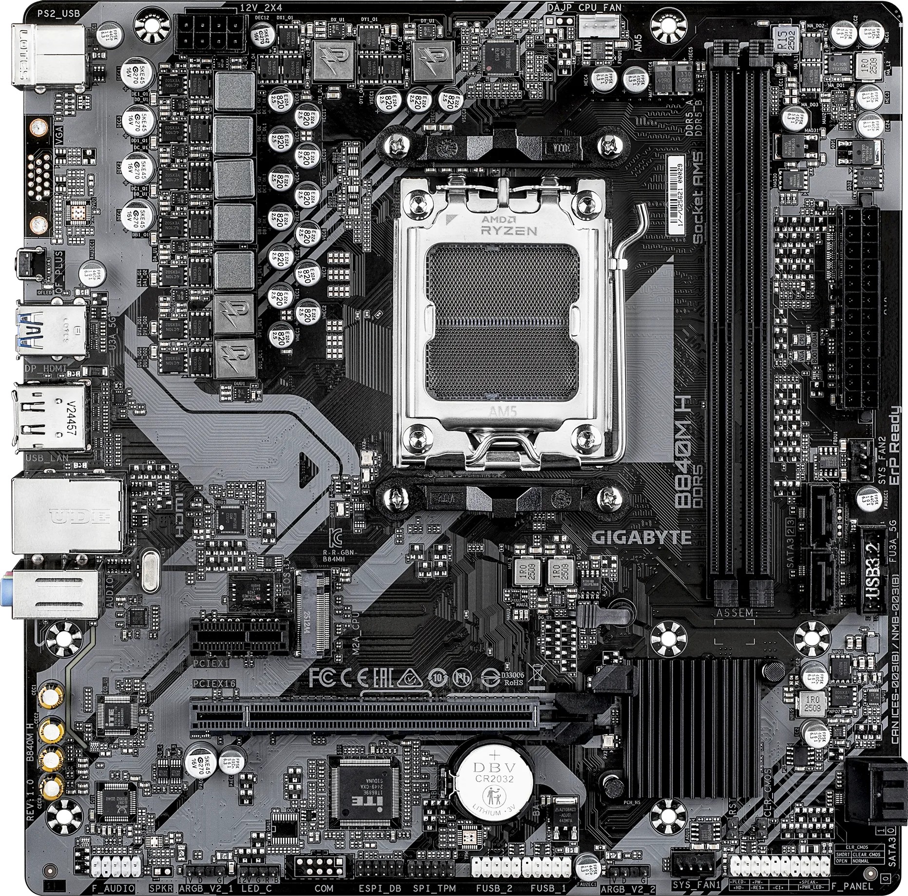 Motherboard Gigabyte B840m H Am5-ddr5