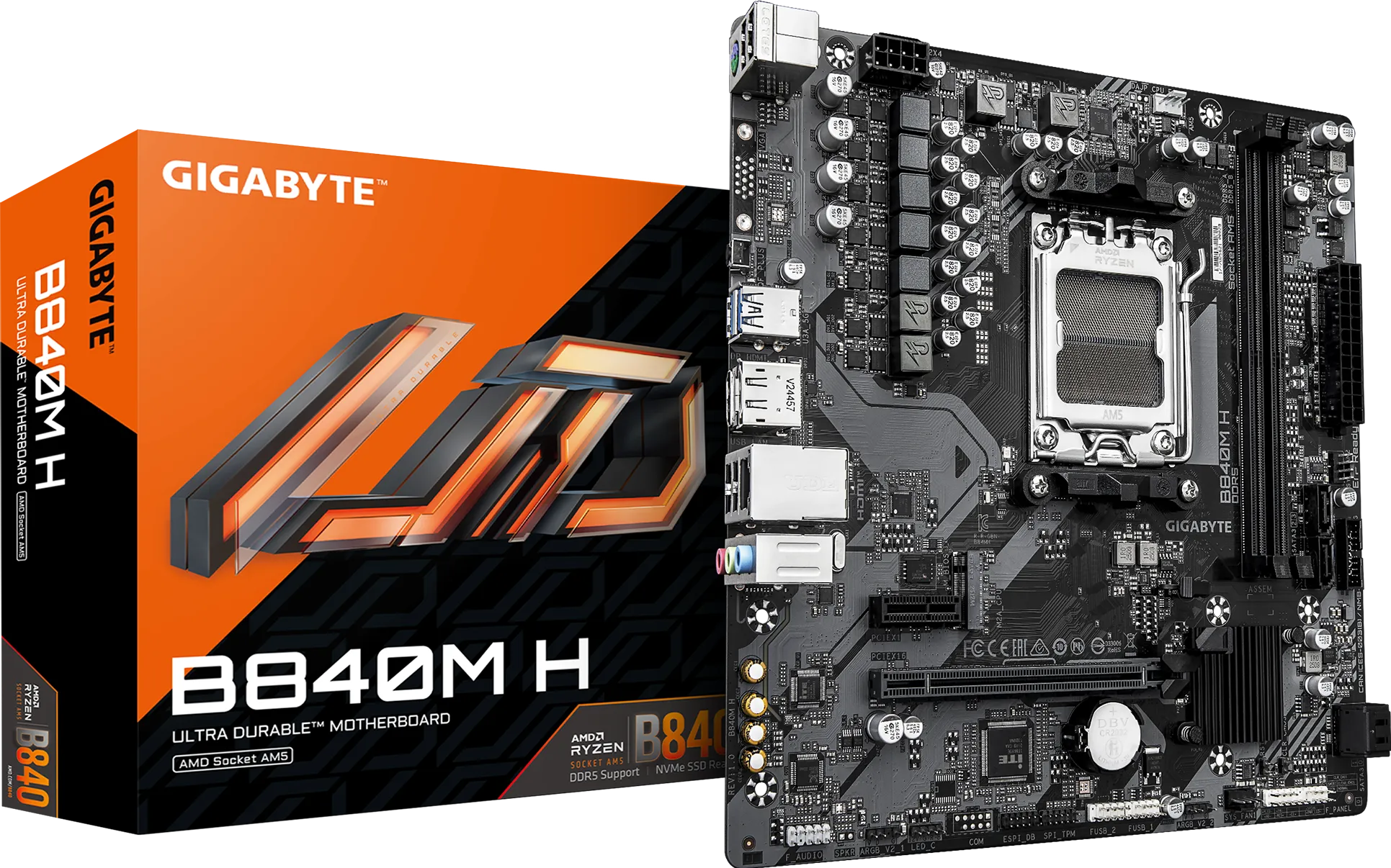 MOTHERBOARD GIGABYTE B840M H AM5-DDR5